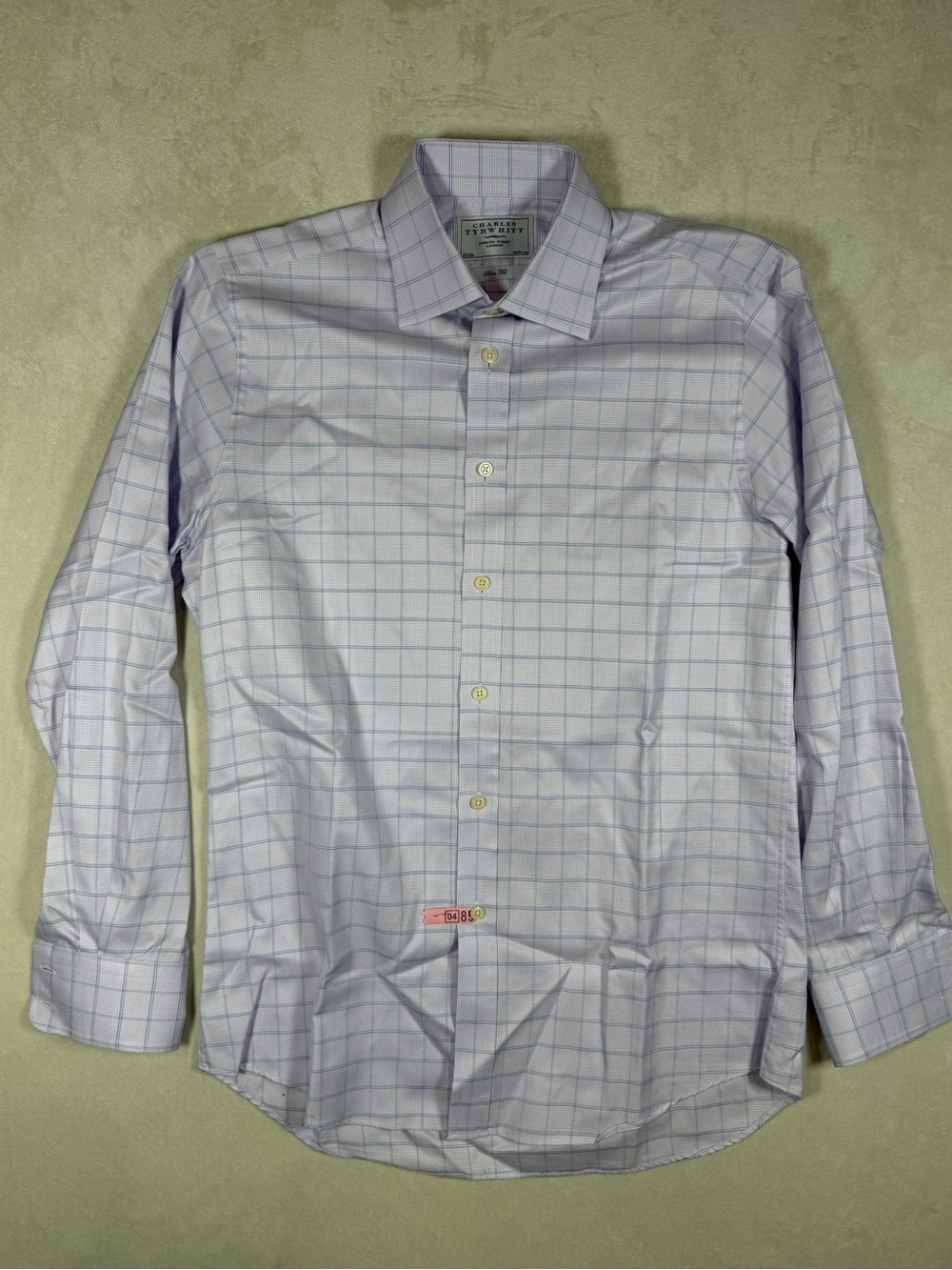 Charles Tyrwhitt Slim Fit Men’s Light Purple Checked Dress Shirt